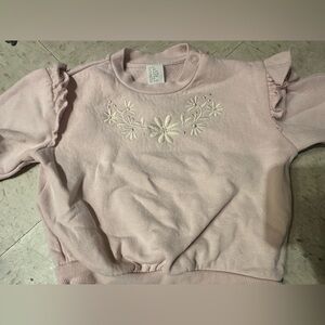 H&M Light Pink Ruffle Sleeve Jacket